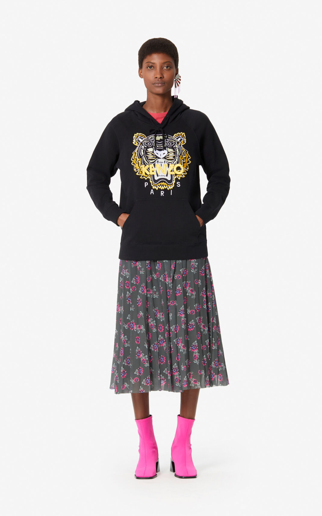 Sudaderas Con Capucha Kenzo Tiger Mujer Negras - SKU.5920305